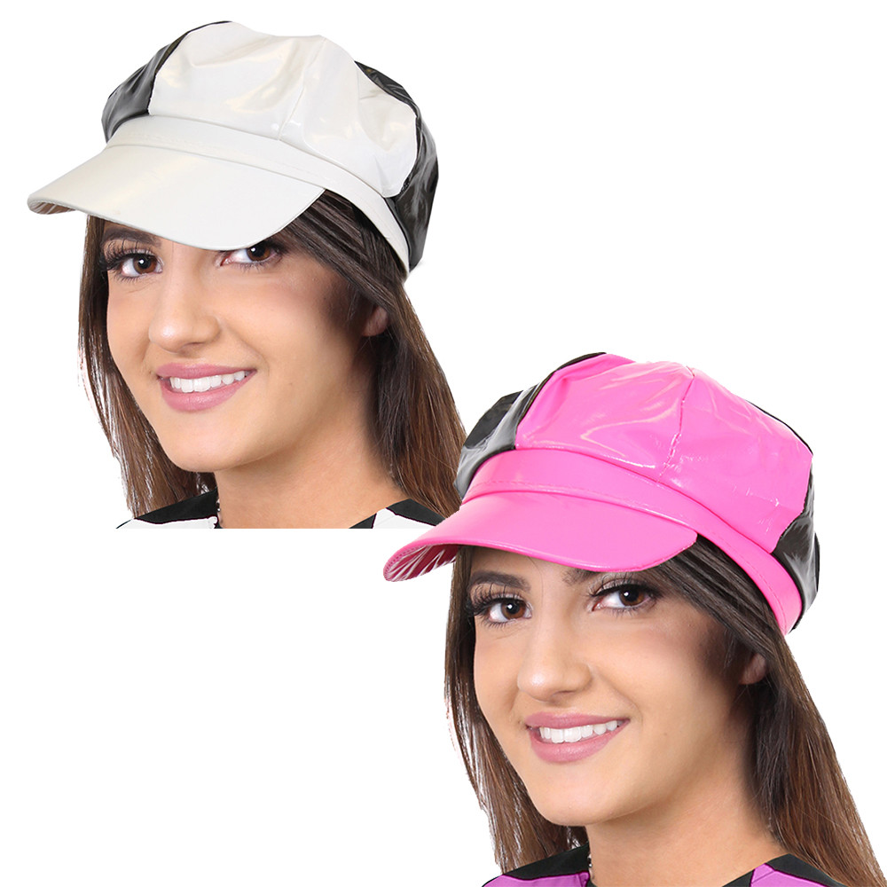 American-vintage Women\'s Pink and White Hat Vintage Saillor Hat, Girl Easter Bonnet Hat, 1940s-1950s Hat  main image 2
