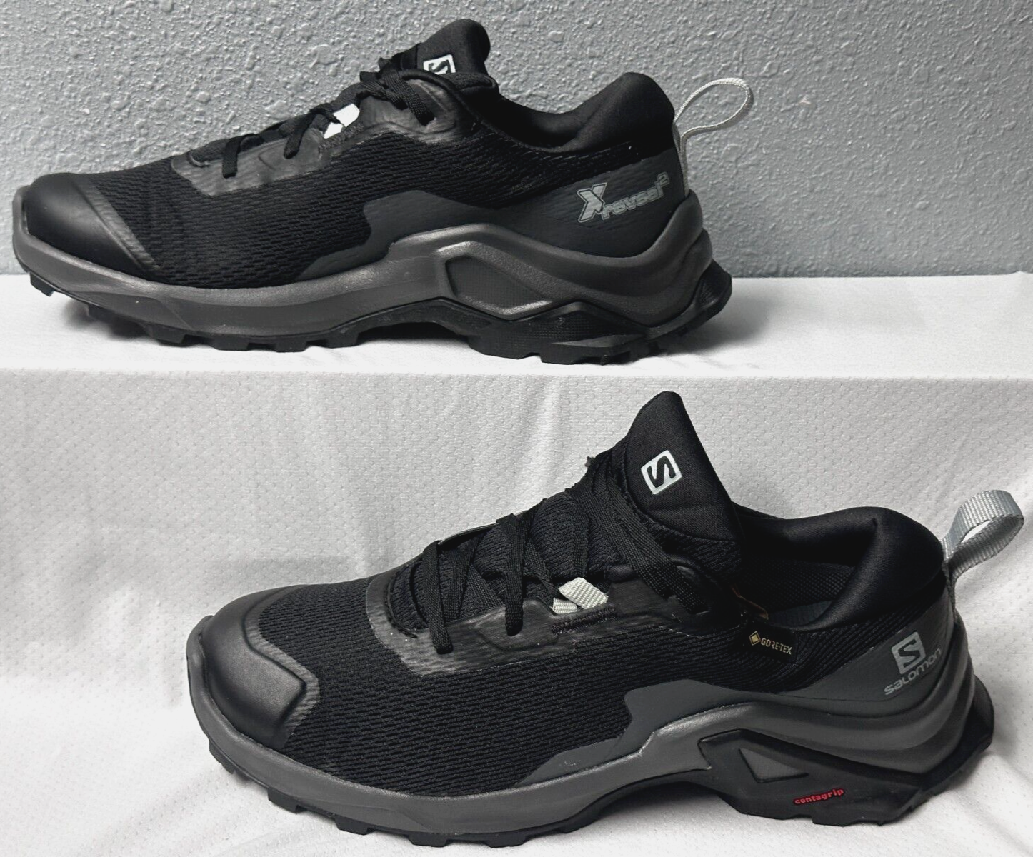 SALOMON X Reveals 2 GTX Contagrip 159817 scarpe da trekking da uomo taglia:7 nere usate