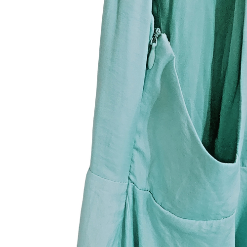 Aakaa Minikleid blau Neckholder V-Ausschnitt fließend Racerback M - Bild 3 von 5