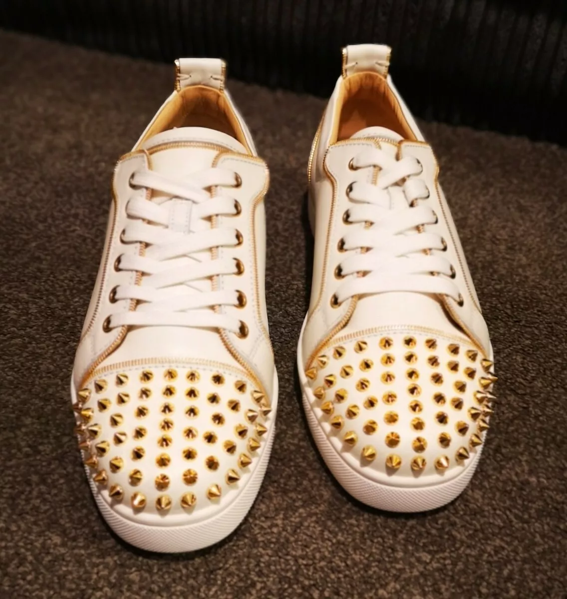 Christian Louboutin Junior Spikes Gold Spikes Size 6.5 UK 40.5 EU