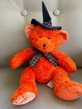 Russ Berrie Hocus Halloween Orange Witch Bear plush stuffed animal