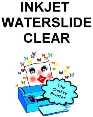INKJET Water Slide Decal Paper - 20 Sheets - CLEAR - FREE SHIPPING! - Image 1 of 2