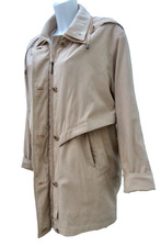 *astraka* Ladies Beige Full Zip + Buttons Anorack Coat Ditachable Hood - S