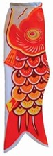 12" KOI Windsock, Flying Carp, Diva, Spinner by In the Breeze--ORANGE