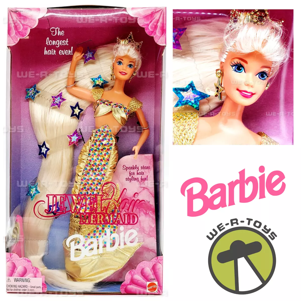 Jewel Hair Mermaid Barbie Doll The Longest Hair Ever 1995 Mattel