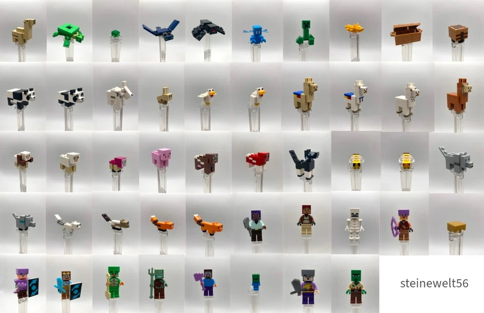 LEGO Minecraft Minifiguren Tiere Monster zur Auswahl