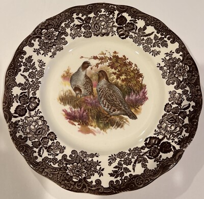 HANDSOME PALISSY ENGLAND ROYAL WORCESTER GROUP GAME SERIES DINNER LUNCHEON PLATE