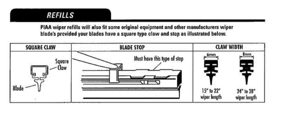 Piaa 16 英寸硅胶擦洗橡胶补充装 - 1 包 — 第 2/3 张图片