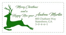 Custom Merry Christmas Address self ink stamp-Christmas Address Stamp-USA SELLER