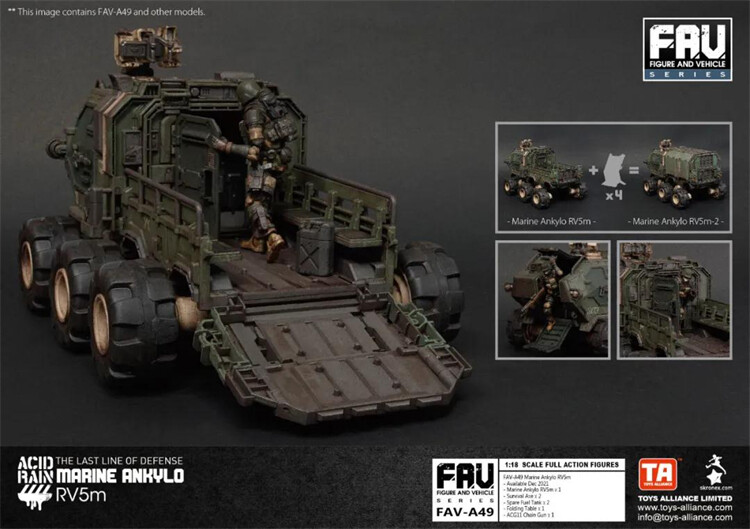 New The War of Acid Rain 1:18 Fav-A49 Marine Ankylo Rv5M Armored