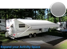 SunWave RV Awning Replacement Fabric 22' (Actual Width 21'2") Grey Fade