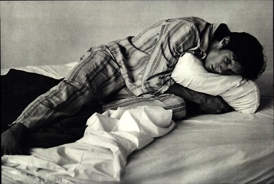 1983 Bruce Weber Male Model JEFF AQUILON In Bed Thoughtful Art