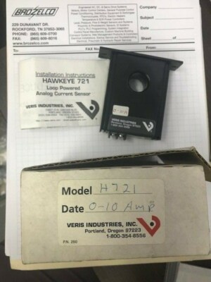 VERIS H-721 / H721 LOOP POWERED ANALOG CURRENT SENSOR 