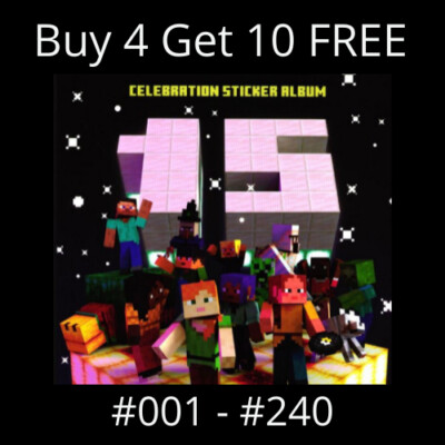 Minecraft Celebration Aufkleber Sammlung 2024 - Panini - #001 - #240