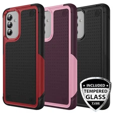 For Galaxy A15 A25 5G Case Non Slip Military Grade Shockproof +Tempered Glass