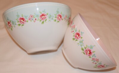 Greengate 2 Schüssel Melamin  NEU hellblau rosa Meryl pale blue