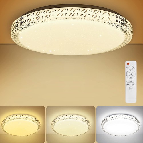 36W LED DECKENLEUCHTE DIMMBAR RGB DECKENLAMPE WOHNZIMMER BADLAMPE FERNBEDIENUNG - Bild 12 von 13