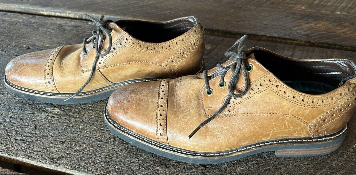 Nunn Bush Shoes Overland Cap Toe Oxford Brown Leather Men display picture 1