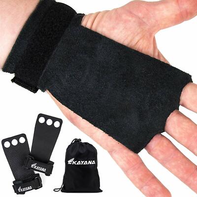 KAYANA 3 Hole Leather Gymnastics Hand Grips - Palm Protection and Wrist Support