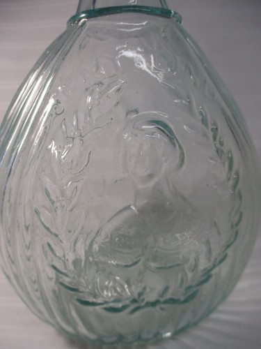 Aqua Jenny Misspelled "Jeny" Lind Ribbed Calabash Flask Open Pontil 1850's - Picture 16 of 23