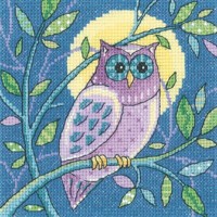 "Heritage Kreuzstich Set Aida \"Eule\", ZäHlmuster, WCOW1380-A, 12,5X12,5Cm"