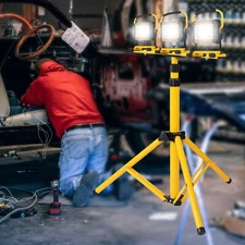 Adjustable Tripod Stand for Work Light PAR Flood LED Dual Head Light Telescoping