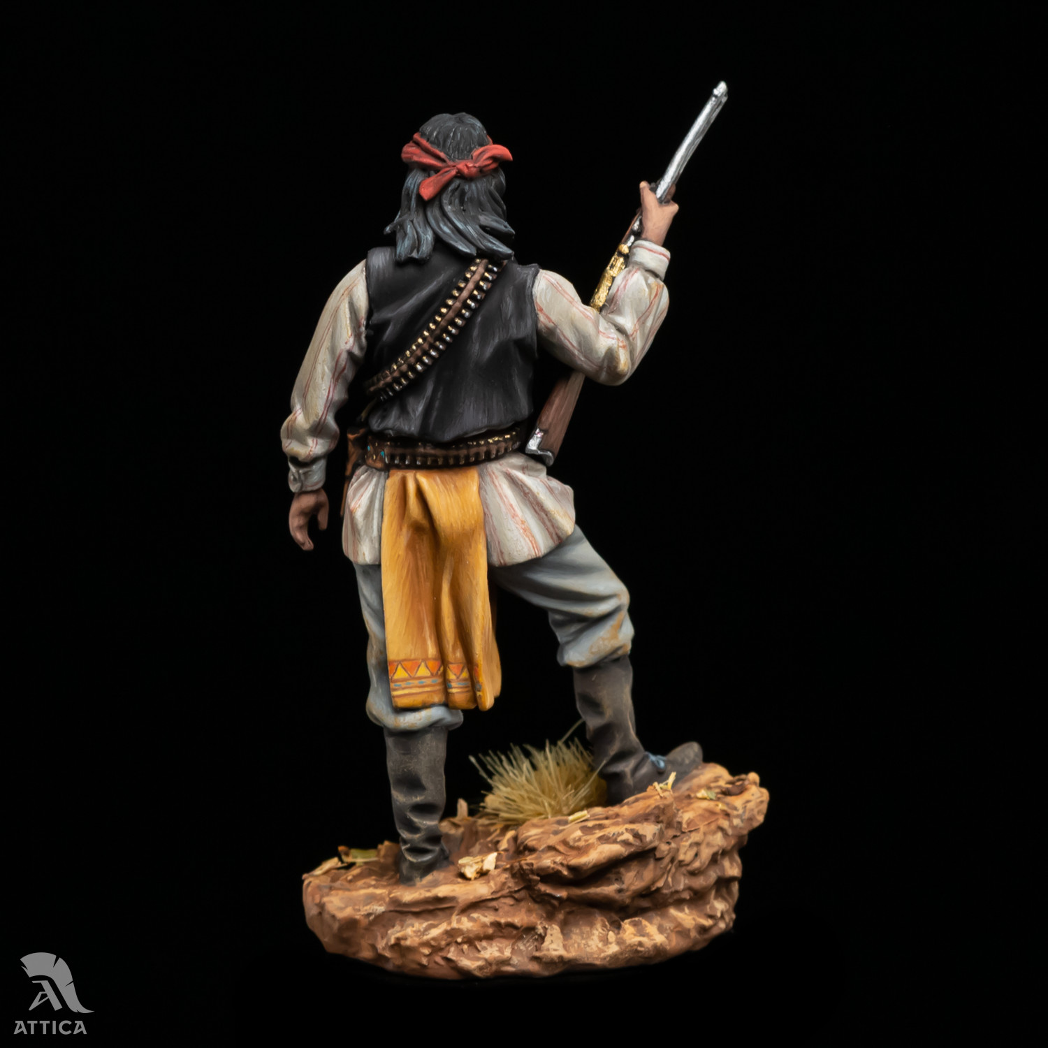 Apache Warrior Native American 54mm Painted Tin Toy Soldier Pre-Sale | Art Level