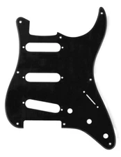Pickguard SSS 8hole fits Pre-CBS Single Ply Black 081609BK