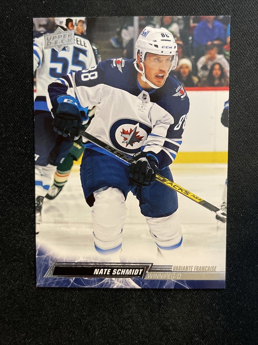 22-23 UD Series 2 Hockey French Variant SP 447 Nate Schmidt