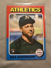 Max Schuemann 2024 Topps Heritage #712 Oakland Athletics Rookie SP