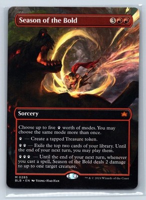SEASON OF THE BOLD (BORDERLESS) 285 MYTHIC BLOOMBURROW MAGIC: THE GATHERING NM