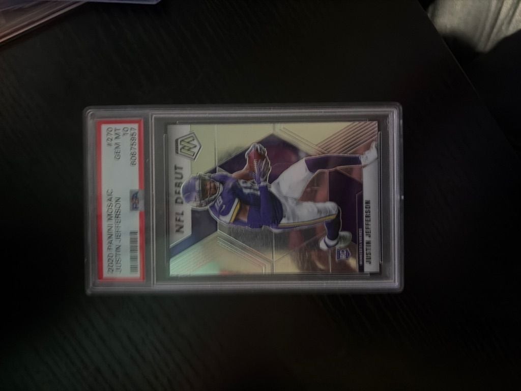 2020 Panini Mosaic NFL Debut Justin Jefferson Rookie Card #270 PSA 10