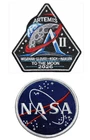 Space Artemis 2 Mission to the Moon Iron on Embroidere 3.5" and 3" inches 2PC