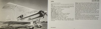 EEA Model P Plane Picture Aircraft Detail Info Vtg Original Article Sheet  
