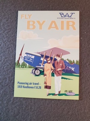E9 Koolhoven F.K 26 Air travel Poster Postcard Fly By AIR CLASSIQUE NEW ZEALAND