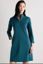 Quince  Ultra-Stretch Ponte Split Neck Mini Dress Size S