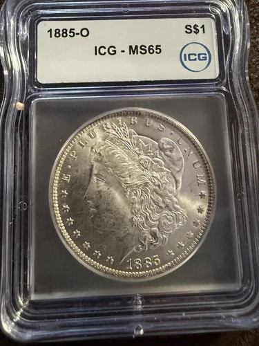 1885 O Morgan Silver Dollar $1 ICG MS 65**GORGEOUS BRILLIANT UNCIRCULATED**