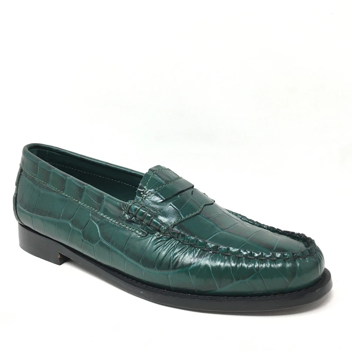 G.H.‎ Bass & Co Size 6 1/2 M Dark Green Leather Bucks Ghb x bm Brown | G.H. Bass main image 3