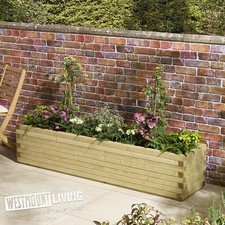 Wooden Timber Garden Trough Planter 2m Pressure Treated