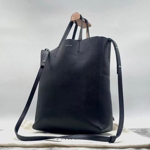 Celine Vertical Cabas Small 2-Way Tote Leather Black Old Authentic