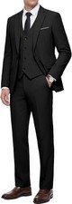 Men's Slim Fit Suit Set Stretch One Button Blazer Jacket Vest 