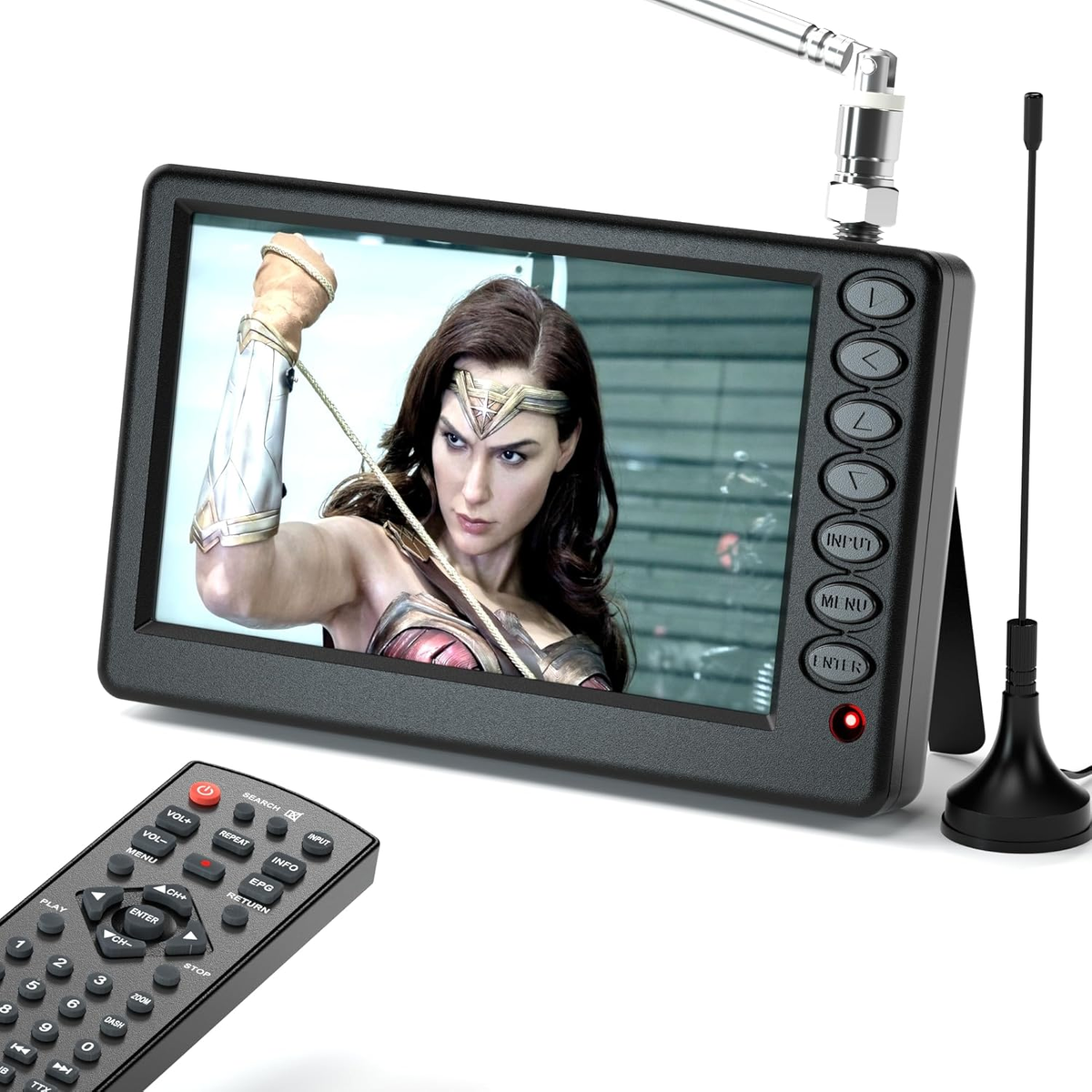 5 Inch Portable Mini TV for Car, Pocket Battery Operated with