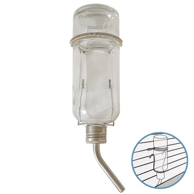PETGARD Kaninchen Trinkflasche / Nagertränke aus Glas mit Halterung - 950 ml