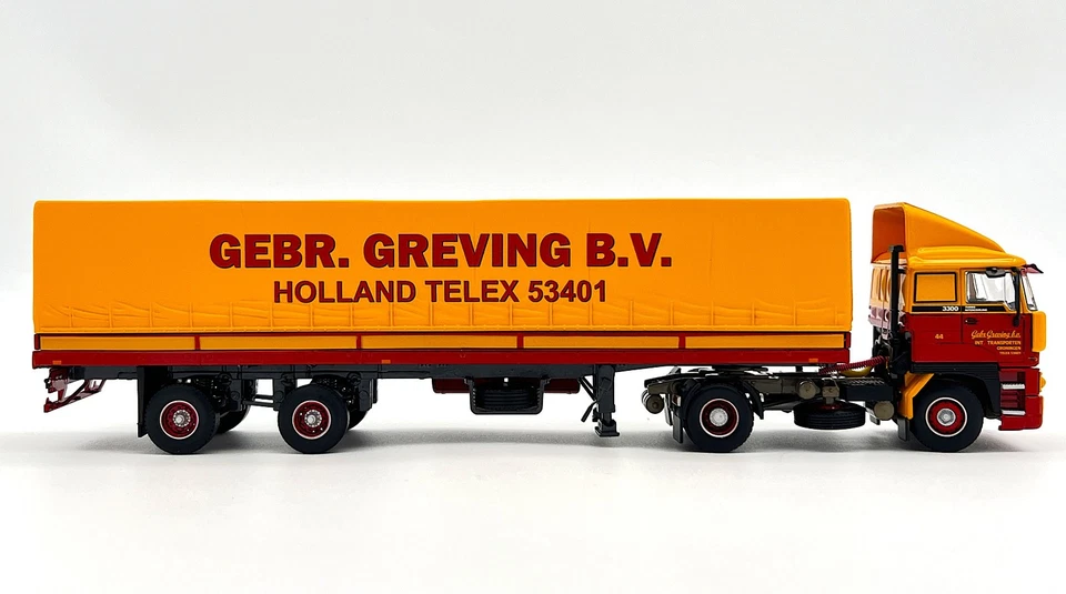 DAF 3300 classic curtainside trailer 2 axle "Gebr. Greving" WSI truck models - Image 4 of 4