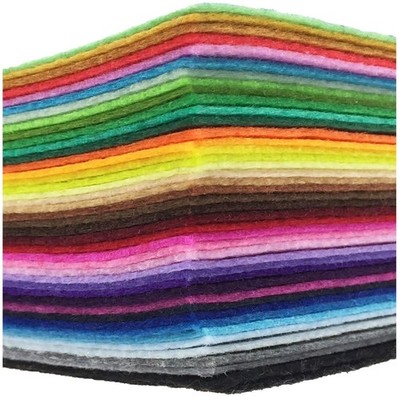 42pc 8x12in Felt Fabric Sheet Assorted Colors A4 Pack