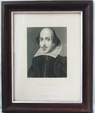 Antique Droeshout William Shakespeare Engraving Lithographic Print Mackenzie