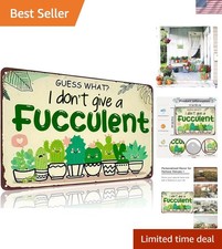 Durable Vintage Succulent Wall Art - I Don't Give A Fucculent for Plant Lovers