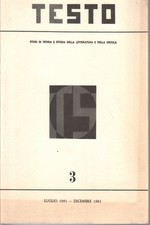 Testo, n. 3, luglio 1981 - dicembre 1982 - AA.VV. (s.e.) [1982]