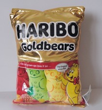 Haribo Goldbears Gummy Bears Mini Pillow W/ Mini Plush Bear Pieces Inside New