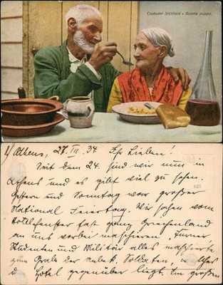 .Italien Italia Costumi Siciliani - Buona zuppa. Typen Sizilien 1934